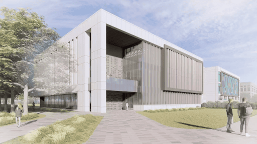 IU Science & Engineering Laboratory — Installation · Aggregate piers in Indiana University