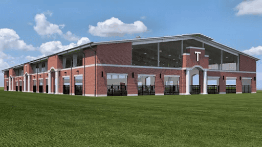 Troy University Indoor Practice Facility — Installation · Aggregate piers in Troy, Alabama